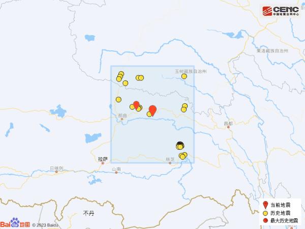 西藏那曲市比如县发生3.4级地震