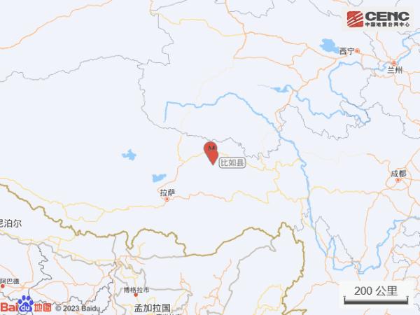 西藏那曲市比如县发生3.4级地震