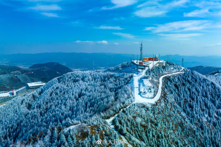 只一眼就心动！宁夏六盘山初春雾凇惊艳绽放