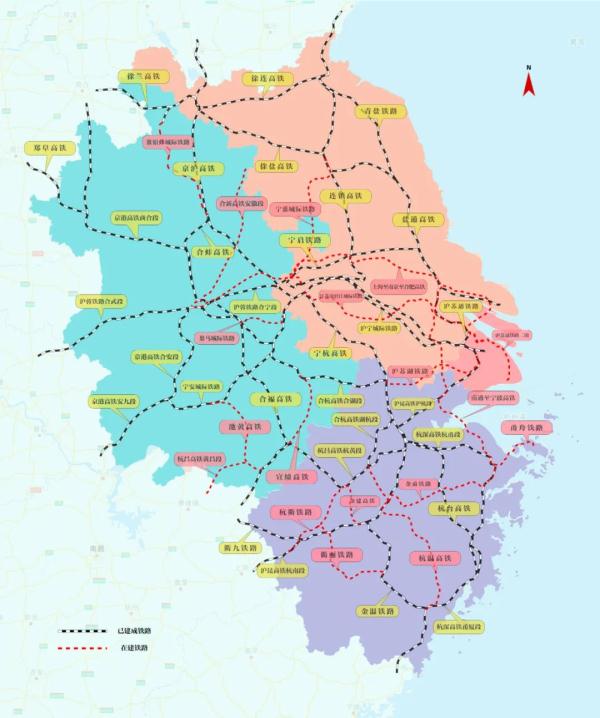 高铁,改变了长三角地区各城市之间的时空距离.