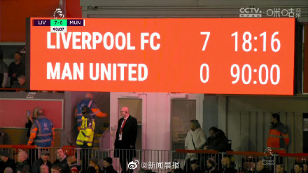英超双红会最大分差！利物浦7比0曼联