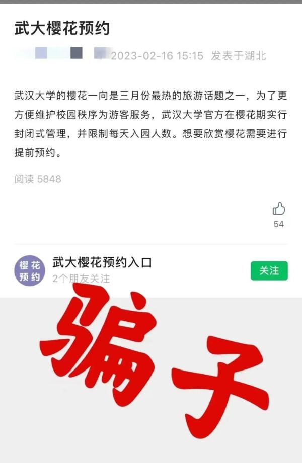 樱花已开？黄牛带你进校？武汉大学辟谣