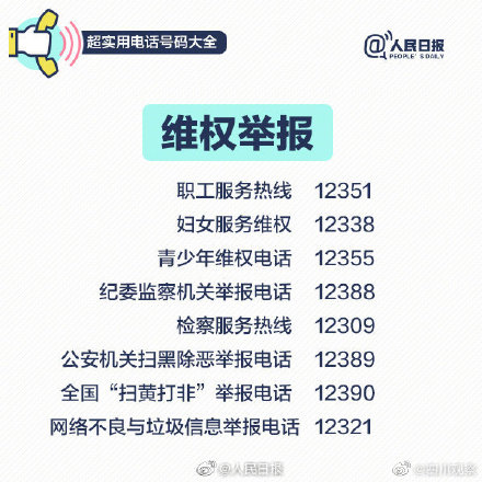 收藏！100个超实用电话号码