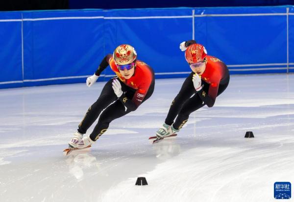 短道速滑——世锦赛:中国队进行赛前训练 短道速滑——世锦赛:中国队进行赛前训练