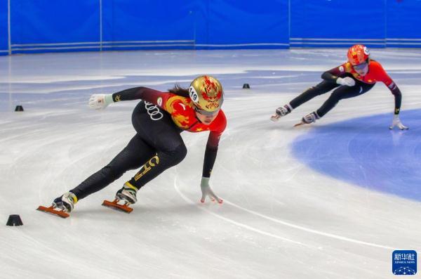 短道速滑——世锦赛:中国队进行赛前训练 短道速滑——世锦赛:中国队进行赛前训练