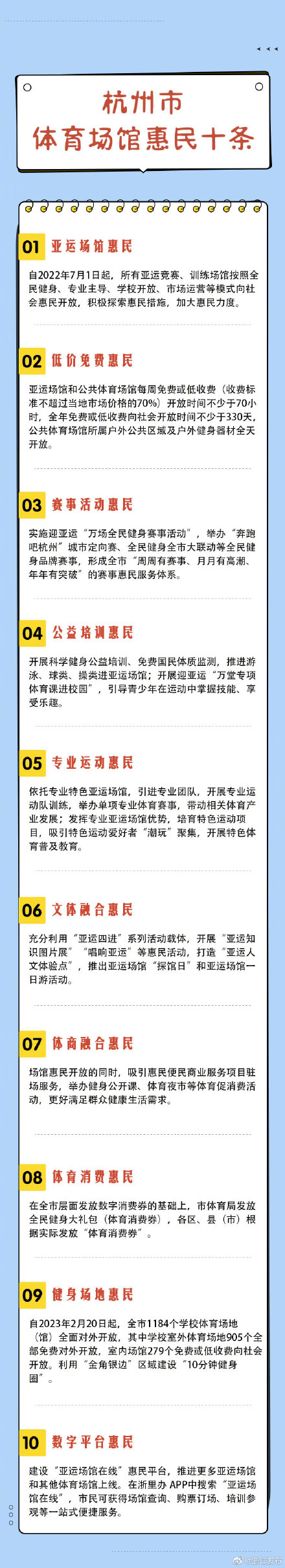 场馆免费、低收费向社会开放！杭州发布迎亚运惠民政策