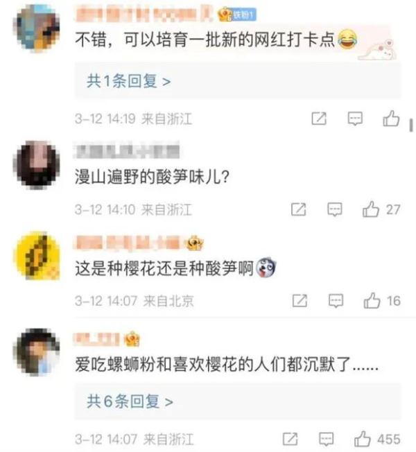 “螺蛳粉”味樱花真培育出来了！网友：漫山遍野的酸笋味儿?