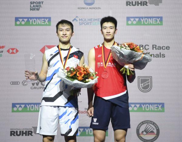 德国羽毛球公开赛男单决赛 伍家朗夺冠，李诗沣获亚军