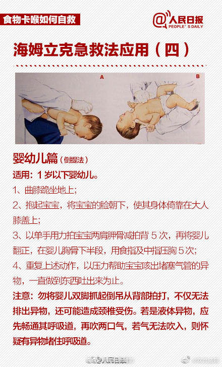 吃东西喉咙被卡住，呼吸困难，怎么办？