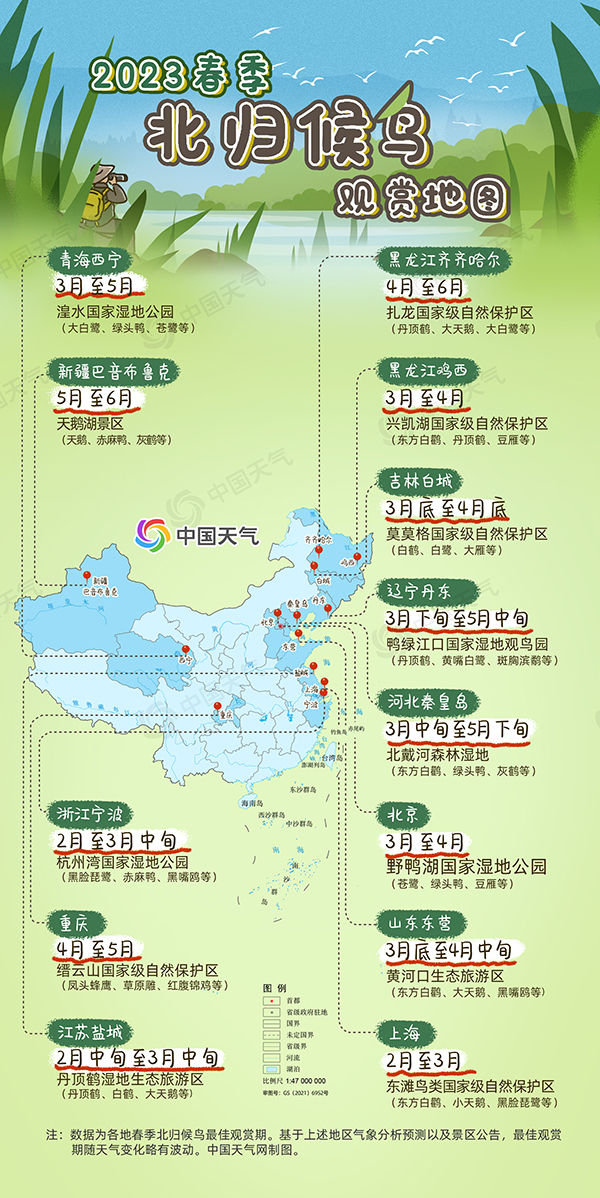 2023春季候鳥觀賞地圖出爐這些地方漸入佳期