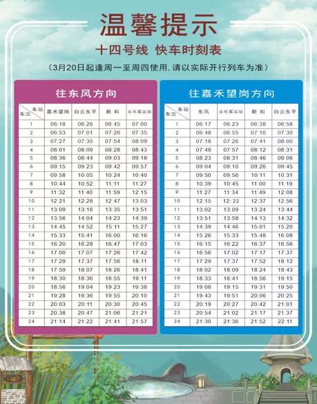 本周五起，广州地铁十四号线运营有调整！