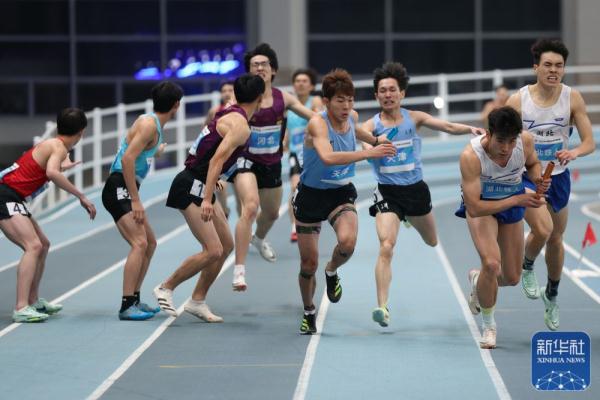 天津队打破田径男子4X400米接力全国室内纪录 天津队打破田径男子4X400米接力全国室内纪录