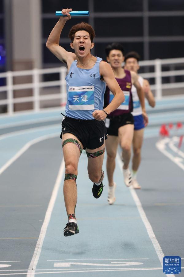 天津队打破田径男子4X400米接力全国室内纪录 天津队打破田径男子4X400米接力全国室内纪录