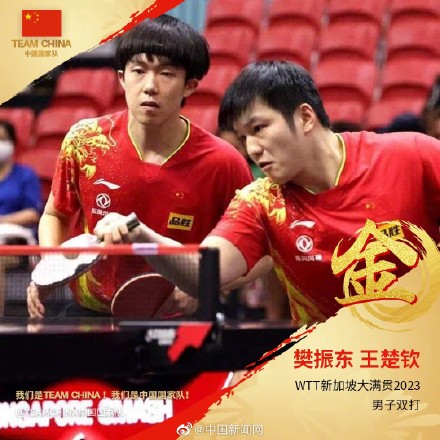 樊振东王楚钦男双夺冠