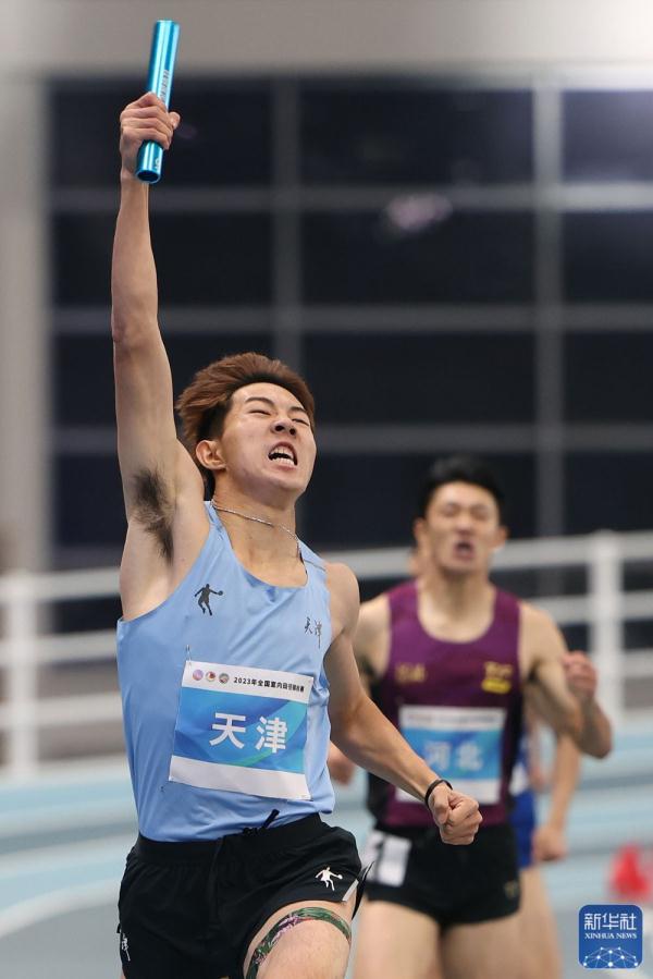 天津队打破田径男子4X400米接力全国室内纪录 天津队打破田径男子4X400米接力全国室内纪录