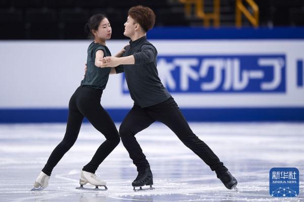 花样滑冰世锦赛:中国选手赛前训练 花样滑冰世锦赛:中国选手赛前训练