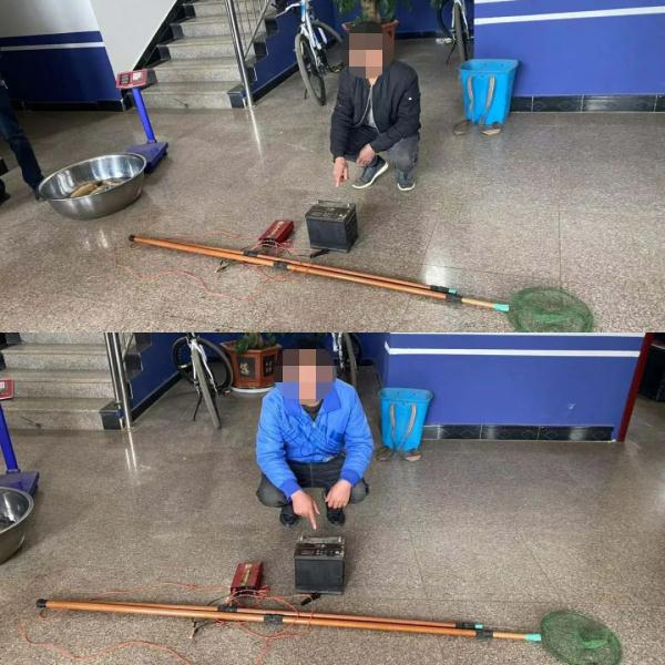 两人非法电鱼被抓获，警方提醒：切莫贪图小利以身试法