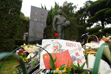 王伟墓前摆满鲜花和战机模型 看着泪目!致敬! 王伟墓前摆满鲜花和战机模型 看着泪目!致敬!