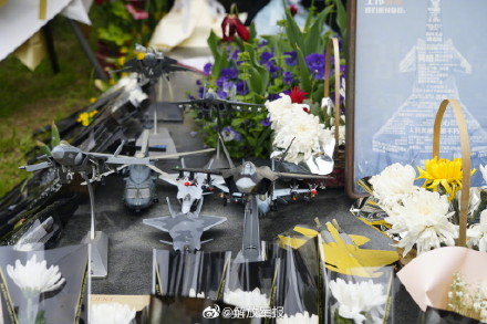 王伟墓前摆满鲜花和战机模型 看着泪目!致敬! 王伟墓前摆满鲜花和战机模型 看着泪目!致敬!