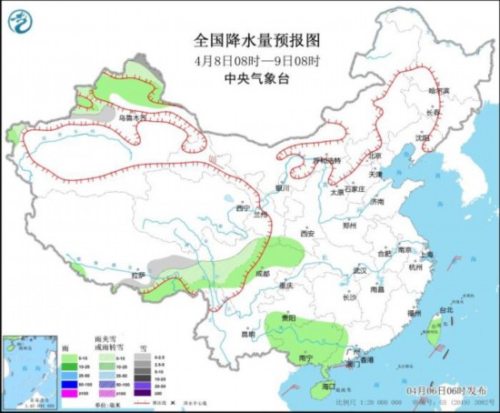 江南华南有阴雨天气 北方地区有大风天气