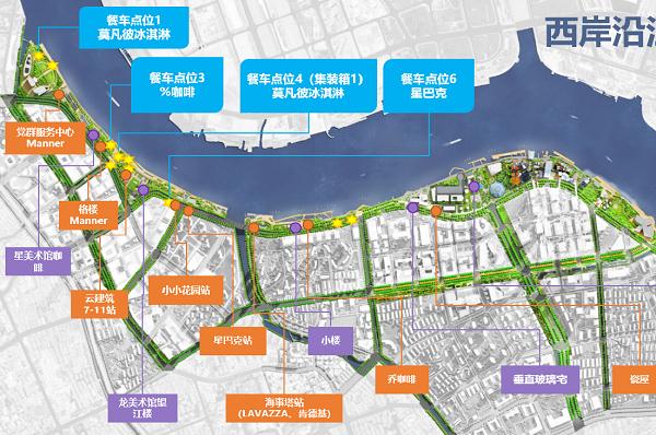 定制化餐车、集装箱站点，徐汇滨江更有“烟火气”了