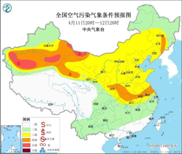 今起北方大部将遭风沙侵袭 局地有强沙尘暴 4省区降温将超10℃