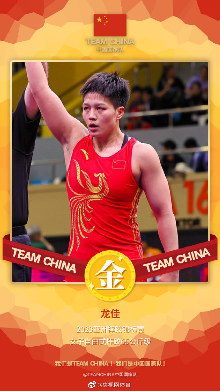 摔跤亚锦赛 龙佳逆转战胜日本选手夺冠