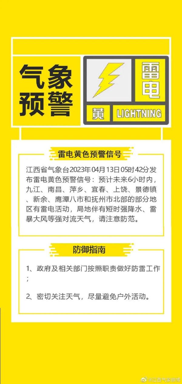 暴雨+雷暴大风!@江西人,出门请注意! 暴雨+雷暴大风!@江西人,出门请注意!