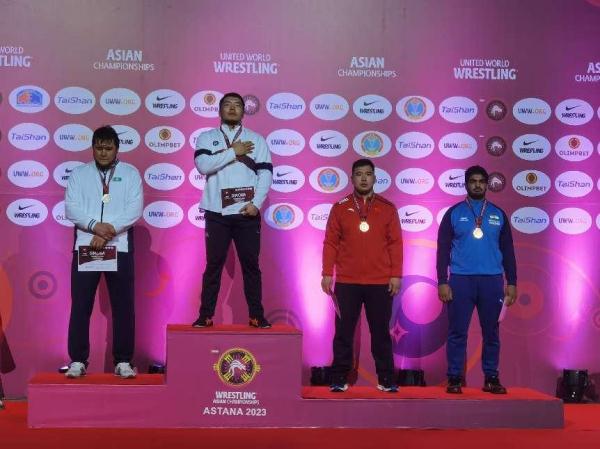 2023亚洲摔跤锦标赛：收官日中国队再添一银一铜