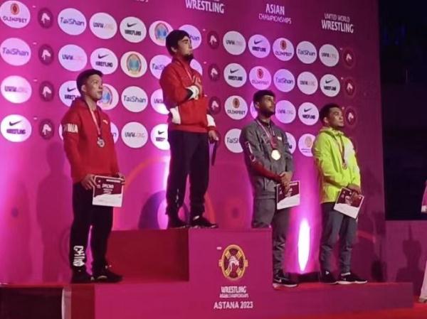 2023亚洲摔跤锦标赛：收官日中国队再添一银一铜