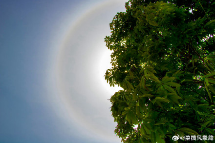 快抬头！甘肃陇南上空现绝美日晕