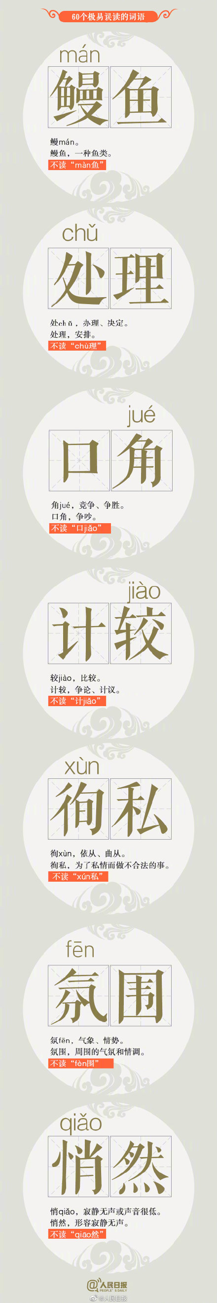 60个高出错率汉字,你能读对几个? 60个高出错率汉字,你能读对几个?
