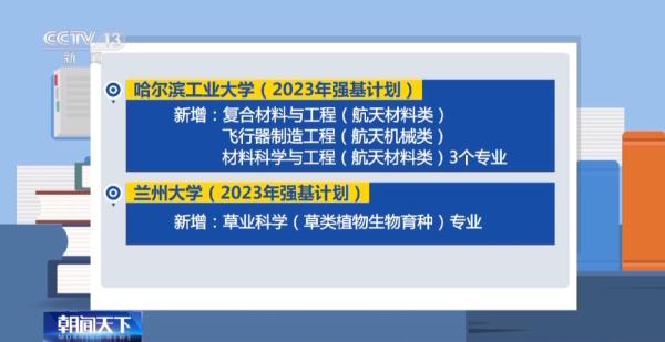 2023年“强基计划”招生简章陆续公布 部分高校新增招生专业