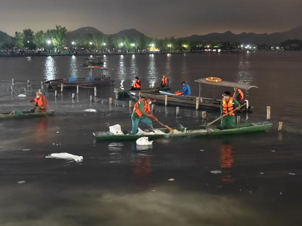 西湖月夜“清塘”，只为荷花亭亭盛放