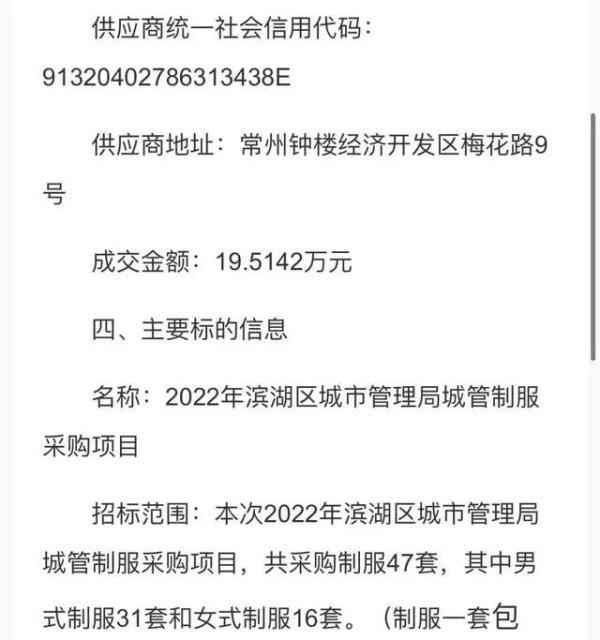 城管制服每套4500多元受质疑，服装公司：差点赔本；城管局：合法合规
