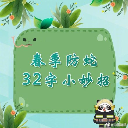 这份防蛇锦囊一定揣好