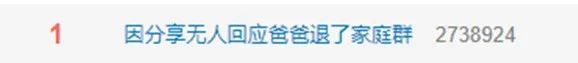 热搜第一！因分享无人回应，爸爸退了家庭群…