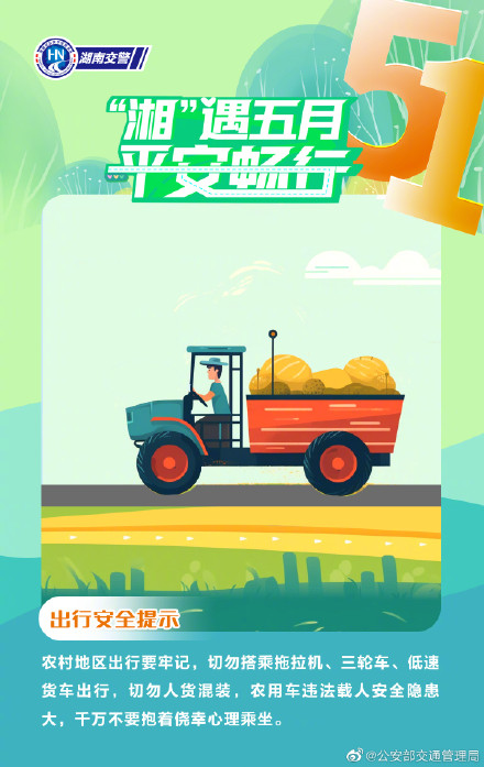 畅行五一 交通安全九宫格来啦