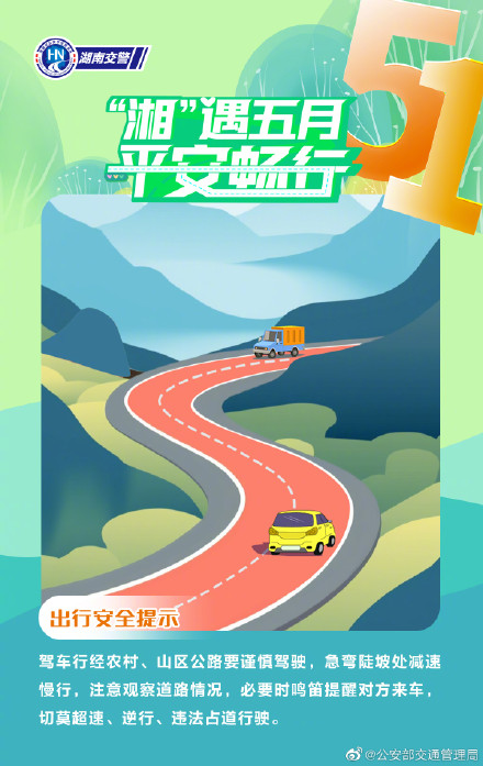 畅行五一 交通安全九宫格来啦