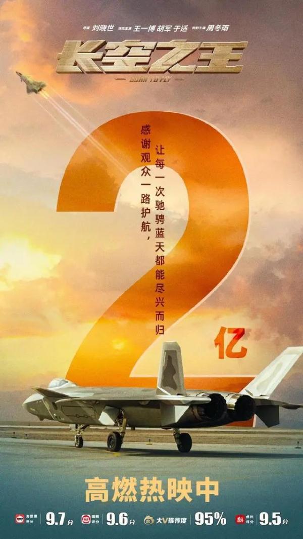 五一档已有三部影片票房破亿，其中《长空之王》突破2亿元