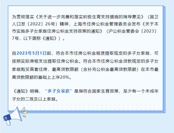 今起实施！上海公积金贷款额度有变化，支持这类家庭→