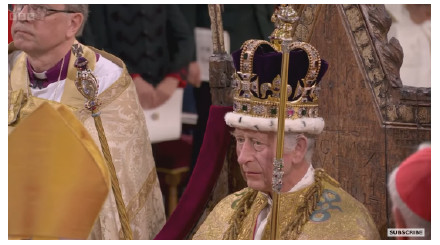 英媒：英国国王查尔斯三世正式加冕，戴上圣爱德华王冠