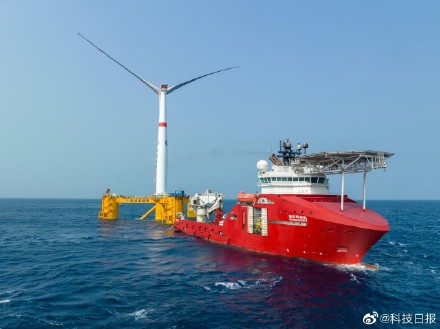 我国首座深远海浮式风电平台“海油观澜号”投产在即