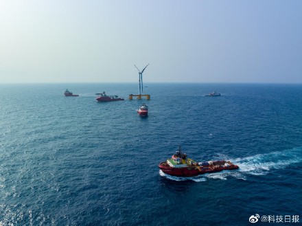 我国首座深远海浮式风电平台“海油观澜号”投产在即