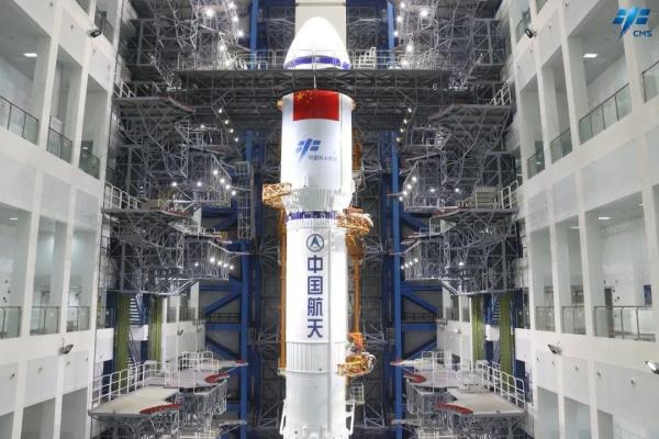 天河行舟 &nbsp;| &nbsp;收图！天舟六号船箭组合体垂直转运美图来了