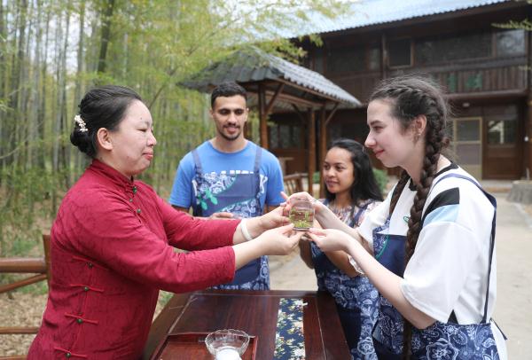 山东青岛：留学生体验中国茶文化