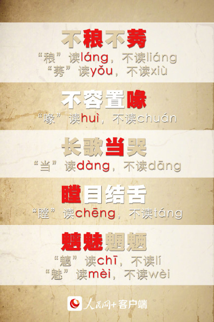 自测！一读就错的50个成语，你能读对多少？