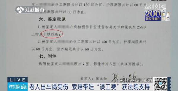 老人被撞后无法带娃，索赔误工费！法院判了！