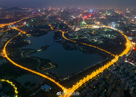 合肥翡翠湖心形路：两人走一圈，加起来13.14公里