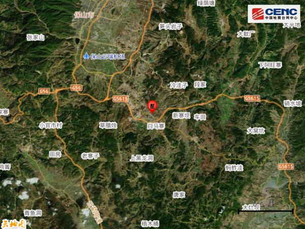 云南保山市隆阳区发生2.8级地震